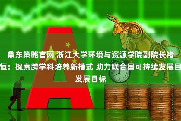 鼎东策略官网 浙江大学环境与资源学院副院长褚驰恒：探索跨学科培养新模式 助力联合国可持续发展目标
