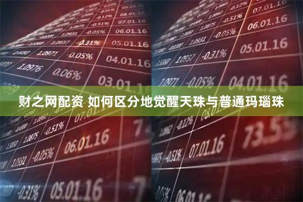 财之网配资 如何区分地觉醒天珠与普通玛瑙珠